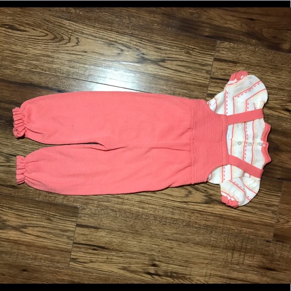 Vintage overalls short sleeve sweater jumper outfit embroidered - Picture 5 of 7